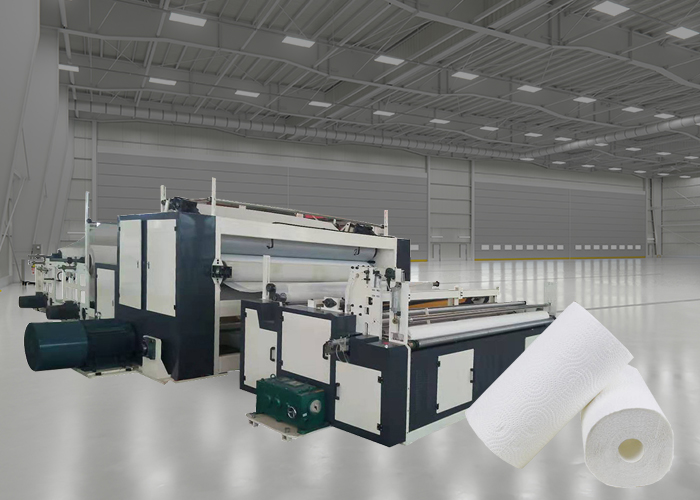 FULLY AUTOMATIC TOILET TISSUE ROLL MAKING MACHINE